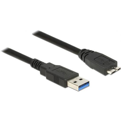 Delock USB kabel USB-A zástrčka, USB Micro-B zástrčka 1.50 m černá 85073