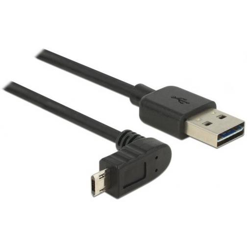 Delock USB kabel USB 2.0 USB-A zástrčka, USB Micro-B zástrčka 3.00 m černá 83857