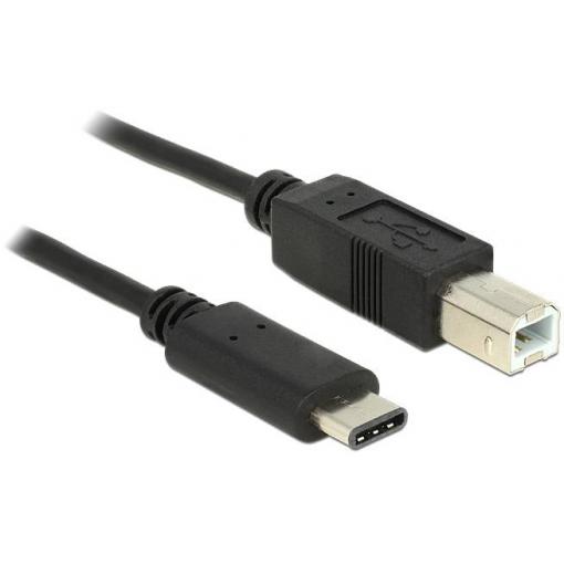 Delock USB kabel USB 2.0 USB-B zástrčka, USB-C ® zástrčka 0.50 m černá 83328