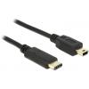Delock USB kabel USB 2.0 USB Mini-B zástrčka, USB-C ® zástrčka 2.00 m černá 83336