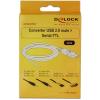 Delock USB kabel USB-A zástrčka, USB zásuvka na desku 1.80 m černá 83787