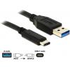 Delock USB kabel USB-A zástrčka, USB-C ® zástrčka 0.50 m černá 83869