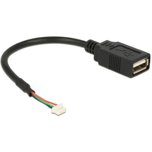 Delock USB kabel USB 2.0 USB zásuvka na desku, USB-A zásuvka 0.15 m černá 84834