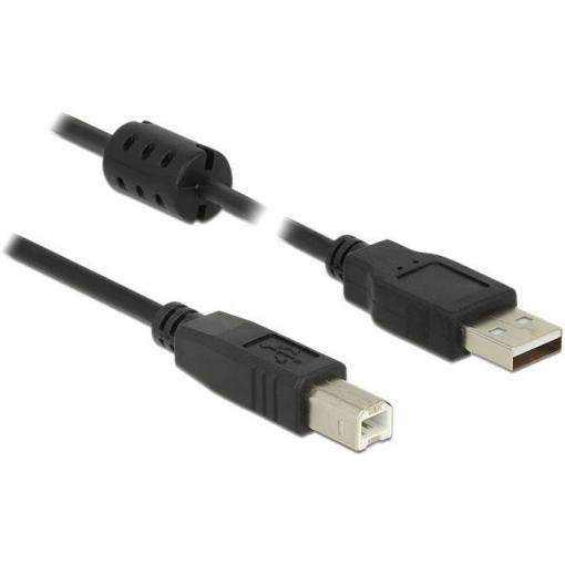 Delock USB kabel USB 2.0 USB-A zástrčka, USB-B zástrčka 0.50 m černá 84894