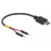Delock Kabel USB-C USB-C ® zástrčka, Zástrčka na desku 2pólová 0.10 m černá 85418