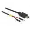 Delock Kabel USB-C USB-C ® zástrčka, Zástrčka na desku 2pólová 0.10 m černá 85418