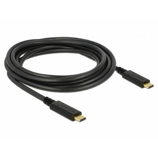 Delock Kabel USB-C USB 2.0 USB-C ® zástrčka, USB-C ® zástrčka 3.00 m černá 83325