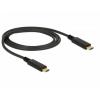 Delock Kabel USB-C USB-C ® zástrčka, USB-C ® zástrčka 1.00 m černá 83661