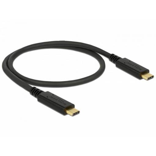 Delock Kabel USB-C USB-C ® zástrčka, USB-C ® zástrčka 0.50 m černá 83042