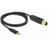 Delock Kabel USB-C USB-C ® zástrčka, USB-B zástrčka 1.00 m černá 83675