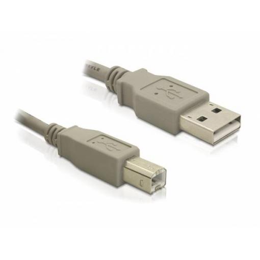 Delock USB kabel USB 2.0 USB-A zástrčka, USB-B zástrčka 1.80 m šedá 82215