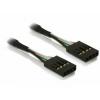 Delock USB kabel plochý konektor 4pol., plochý konektor 4pol. 0.40 m černá 82426