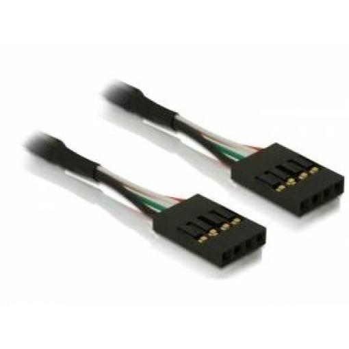 Delock USB kabel plochý konektor 4pol., plochý konektor 4pol. 0.40 m černá 82426