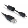 Delock USB kabel USB 2.0 USB-A zástrčka, UC-E6 1.83 m černá 82414