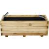 Siena Garden TANUSSLIM 90 Box na rostliny Borové dřevo, fleece přírodní, černá