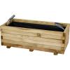 Siena Garden TANUSSLIM 90 Box na rostliny Borové dřevo, fleece přírodní, černá