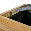 Siena Garden TANUSSLIM 90 Box na rostliny Borové dřevo, fleece přírodní, černá