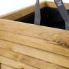Siena Garden TAUNUS TANUSSLIM 60 Box na rostliny Borové dřevo, fleece přírodní, černá