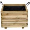 Siena Garden TAUNUS TANUSSLIM 60 Box na rostliny Borové dřevo, fleece přírodní, černá