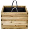 Siena Garden TAUNUS TANUSSLIM 60 Box na rostliny Borové dřevo, fleece přírodní, černá