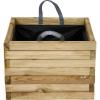 Siena Garden TAUNUS TANUSSLIM 50 Box na rostliny Borové dřevo, fleece přírodní, černá