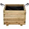 Siena Garden TAUNUS TANUSSLIM 50 Box na rostliny Borové dřevo, fleece přírodní, černá