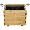 Siena Garden TAUNUS TANUSSLIM 50 Box na rostliny Borové dřevo, fleece přírodní, černá