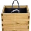 Siena Garden TAUNUS TANUSSLIM 50 Box na rostliny Borové dřevo, fleece přírodní, černá
