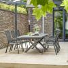 Siena Garden Tesoro M29542 zahradní židle hliník, plast antracit (matný), černá, stříbrná