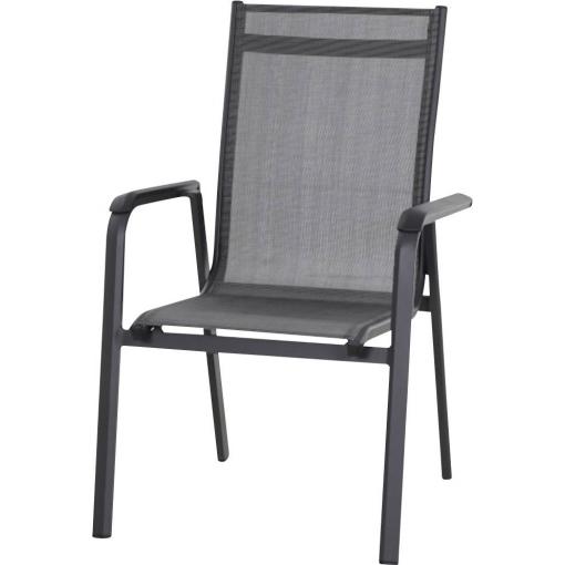 Siena Garden Tesoro M29542 zahradní židle hliník, plast antracit (matný), černá, stříbrná