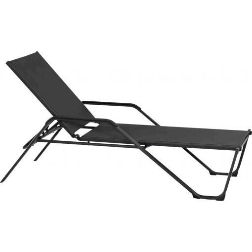 Siena Garden Tesoro M29537 Opalovací lehátko hliník, plast antracit (matný), černá, stříbrná