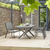 Siena Garden Tesoro M29539 zahradní lavička hliník, plast antracit (matný), černá, stříbrná