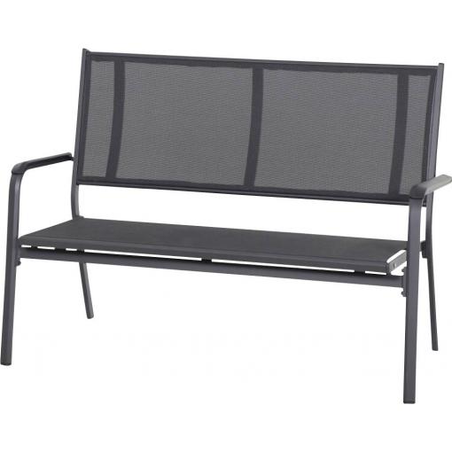 Siena Garden Tesoro M29539 zahradní lavička hliník, plast antracit (matný), černá, stříbrná