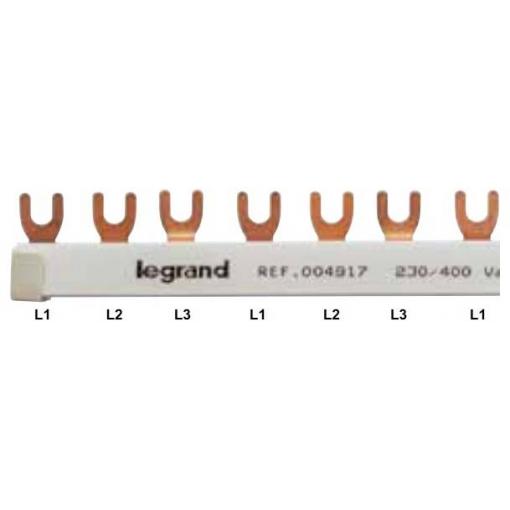 Legrand 004918 Legrand 004918 vidlicová sběrnicová lišta 3-pólová 57TE 1m 16qmm hřebenová lišta 1 ks