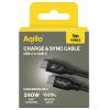 Aqiila Cablebird CB11 Kabel USB-C USB 2.0 USB-C ® zástrčka 1.00 m černá AQCBPBICB2BD867