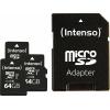 Intenso Premium 3er Pack (3 x 64 GB) paměťová karta microSDXC 64 GB Class 10 UHS-I vč. SD adaptéru