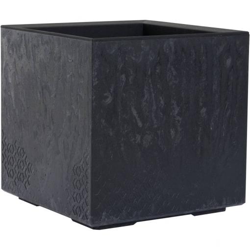 Siena Garden FARO STONE LA935-70 Box na rostliny polypropylen betonová optika , černá