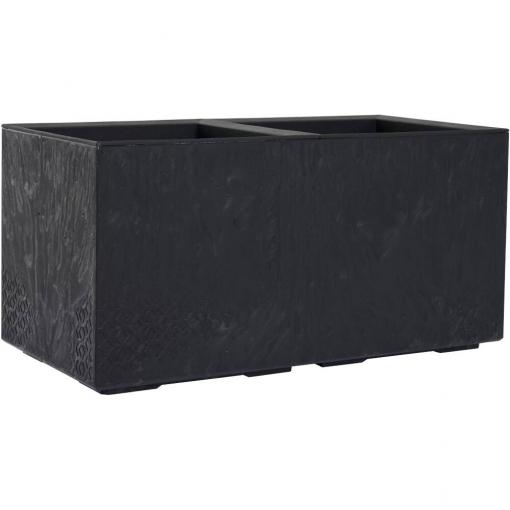 Siena Garden FARO STONE LA936-71 Box na rostliny polypropylen betonová optika , černá