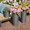 Siena Garden LOCON GROOVE 722_50 Nádoba na rostliny polypropylen antracitová