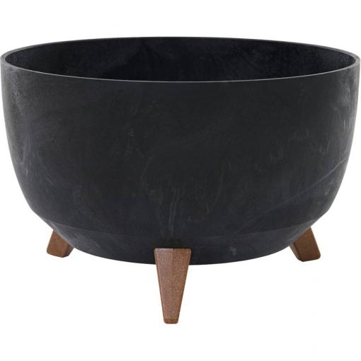 Siena Garden OSLO STONE LA881-71 Nádoba na rostliny polypropylen betonová optika , černá