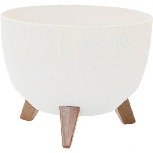 Siena Garden OSLO STRIPE LA957-05 Nádoba na rostliny polypropylen bílá