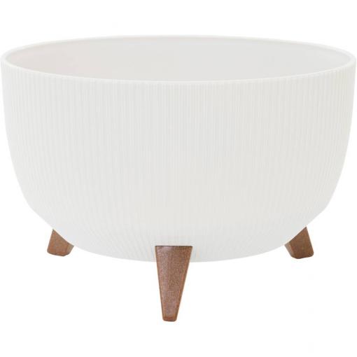 Siena Garden OSLO STRIPE LA960-05 Nádoba na rostliny polypropylen bílá
