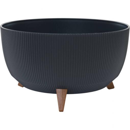 Siena Garden OSLO STRIPE LA961-82 Nádoba na rostliny polypropylen antracitová