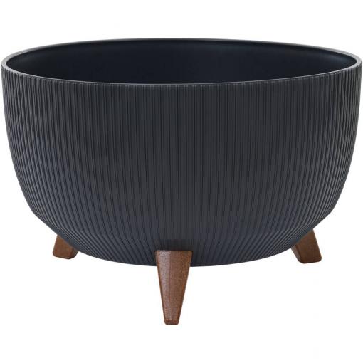Siena Garden OSLO STRIPE LA960-82 Nádoba na rostliny polypropylen antracitová