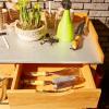 Siena Garden Paola 7528 zahradní stůl Borové dřevo, ocelový plech přírodní, stříbrná, černá
