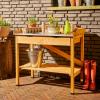 Siena Garden Paola 7528 zahradní stůl Borové dřevo, ocelový plech přírodní, stříbrná, černá