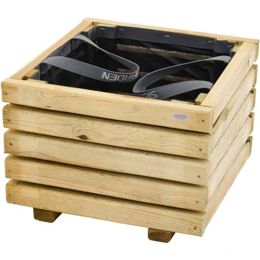 Siena Garden Ella N06588 Box na rostliny Borové dřevo, fleece zelená