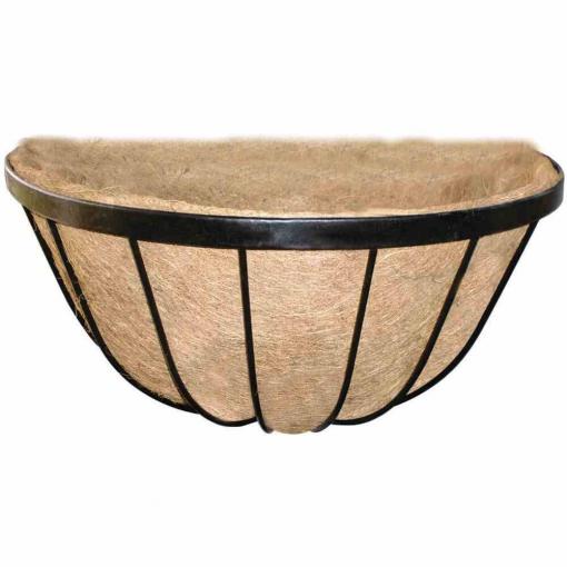 Siena Garden Wrought J58090 Nástěnný košík ocel, Kokos černá, přírodní