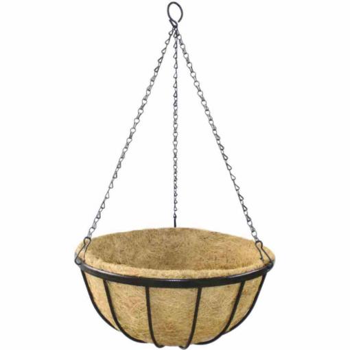 Siena Garden Wrought J58085 Závěsný košík ocel, Kokos černá, přírodní