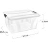 Siena HOME úložný box Anzio transparentní 21 l (š x v x h) 51 x 38.5 x 14.8 cm 1 ks
